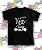 Poyeng Merchandise: Kaus Lengan Panjang All You Knit Is Love